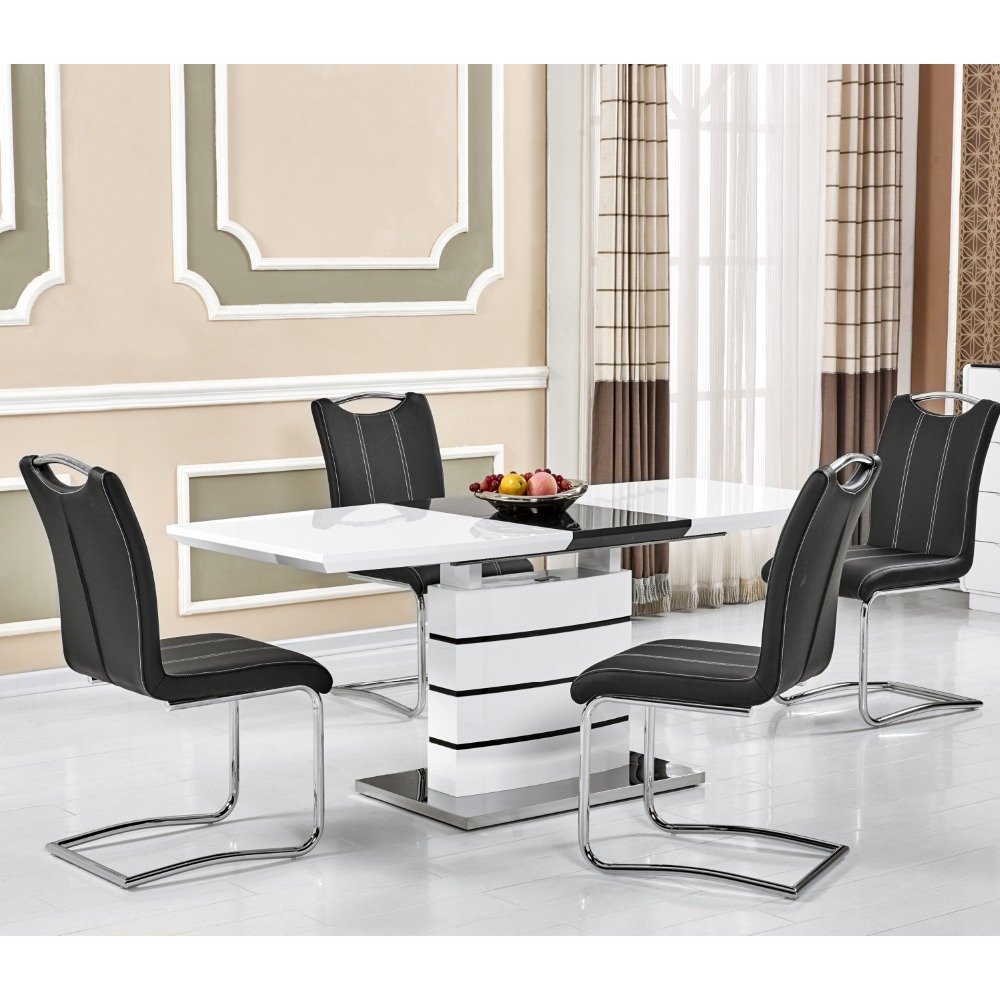 hot sale Modern wooden extendable extension dining table