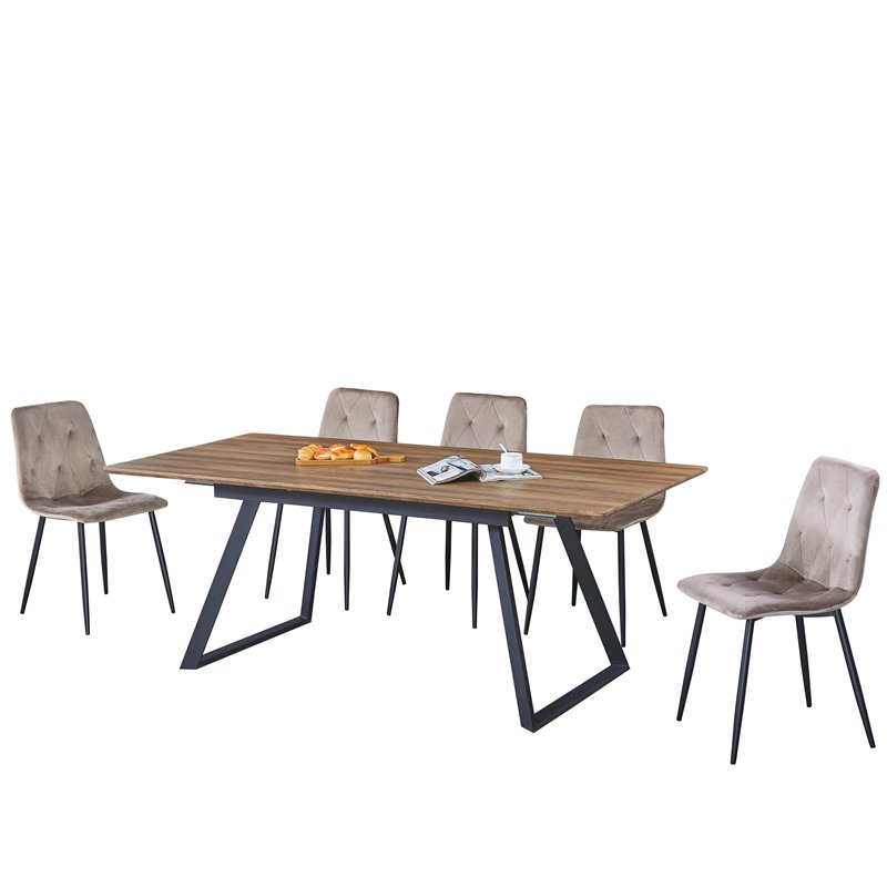 wholesale modern Furniture classic Italian style rectangular large natural wood dining table