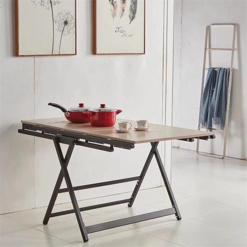 European style Heavy duty Multi-use table folding dining table to shelf