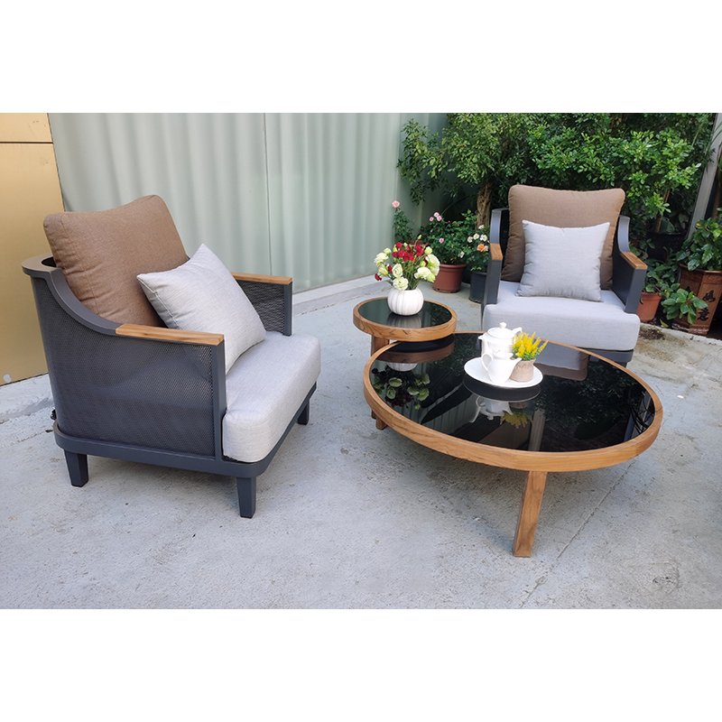 factory directly garden furniture aluminum extendable dining table for patio