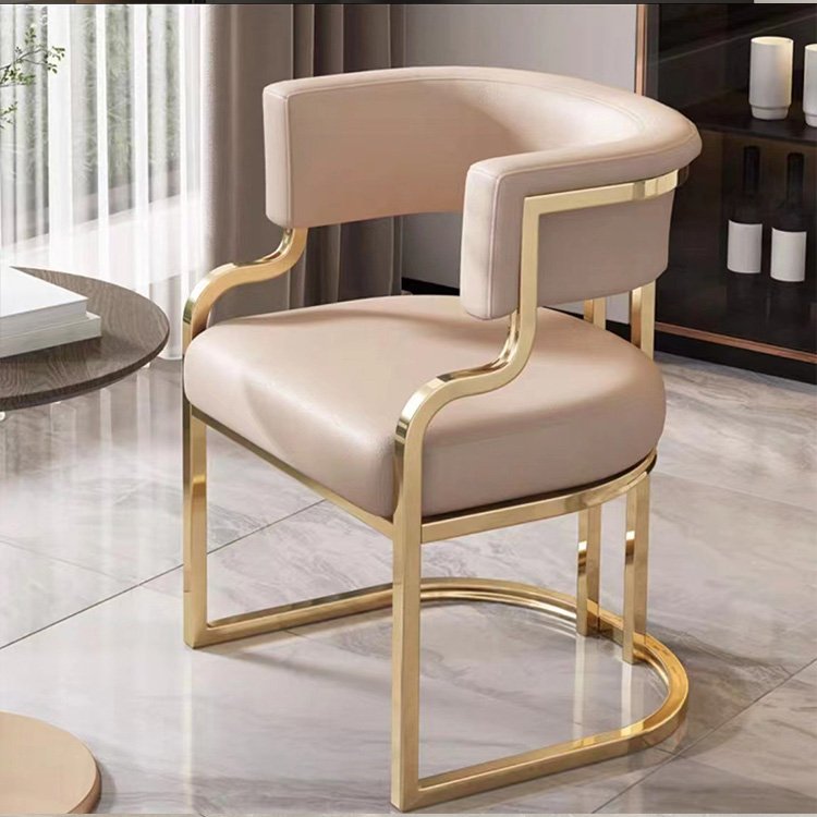 Hotel dining room chair luxury modern gold stainless steel living room velvet dining chair