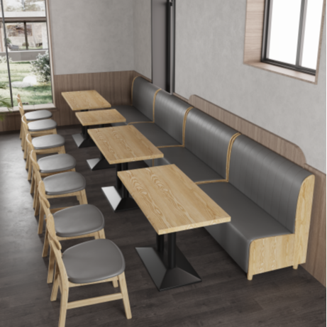 High Quality Coffee Shop Bench Seat Sofa with Tables Chairs Restaurant Furniture Dining Tables and Chairs Set