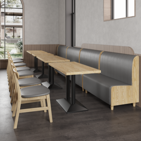 High Quality Coffee Shop Bench Seat Sofa with Tables Chairs Restaurant Furniture Dining Tables and Chairs Set