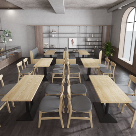 High Quality Coffee Shop Bench Seat Sofa with Tables Chairs Restaurant Furniture Dining Tables and Chairs Set