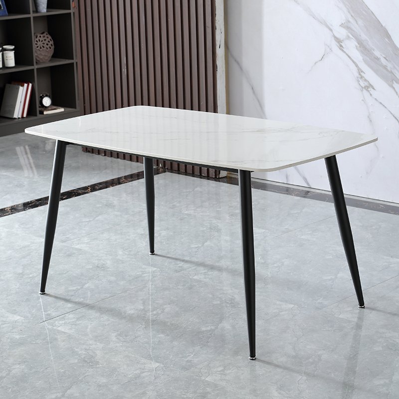 Modern Luxury Rock Slab Rectangular Dining Table for Kitchen Hotel Home Entry Warehouse Multi-Purpose Set Furniture