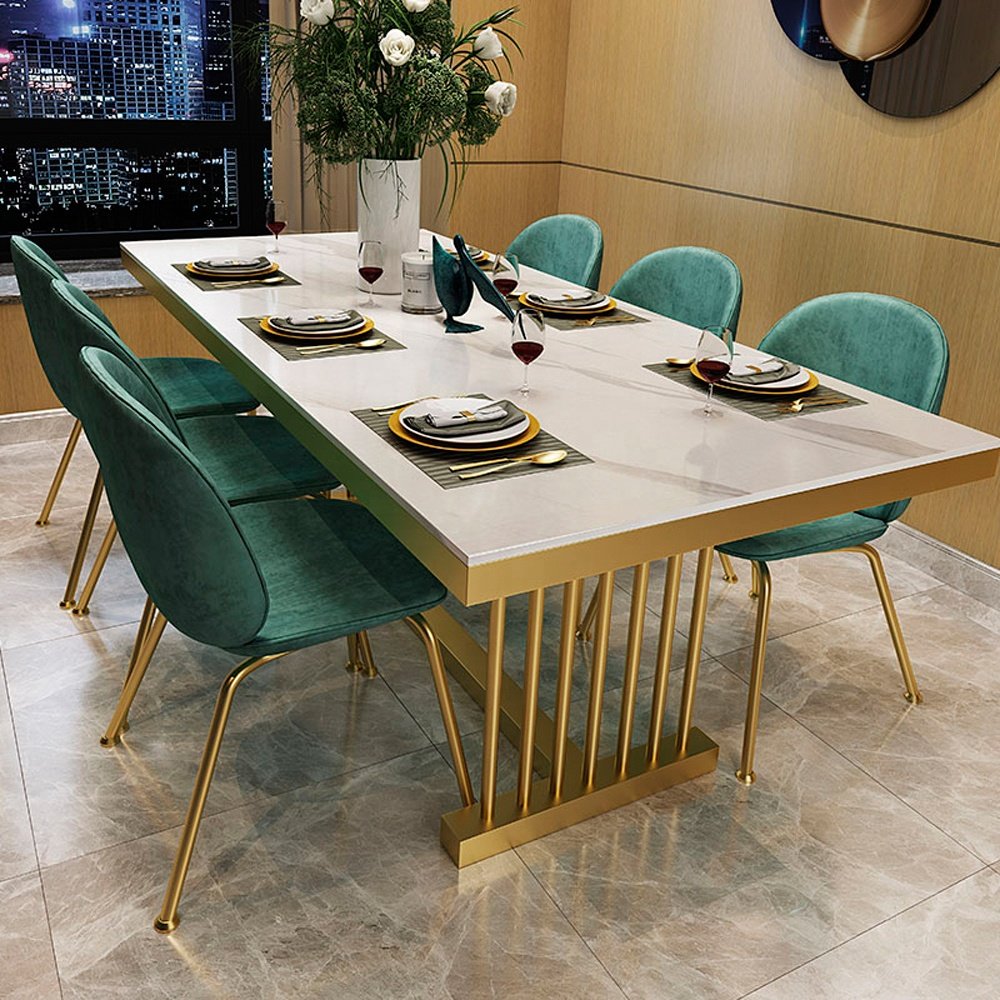 Dining room furniture rectangular luxury dining table set modern marble dininng table and chair restaurant dining tables