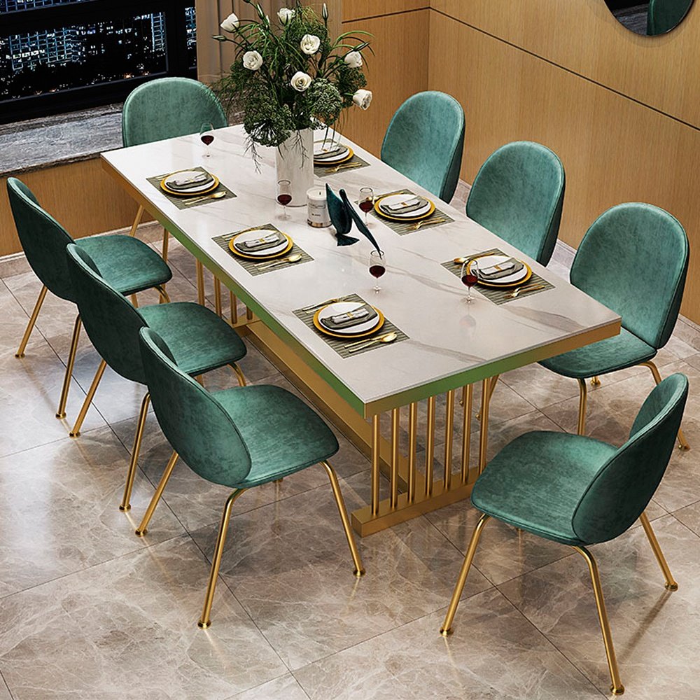 Dining room furniture rectangular luxury dining table set modern marble dininng table and chair restaurant dining tables