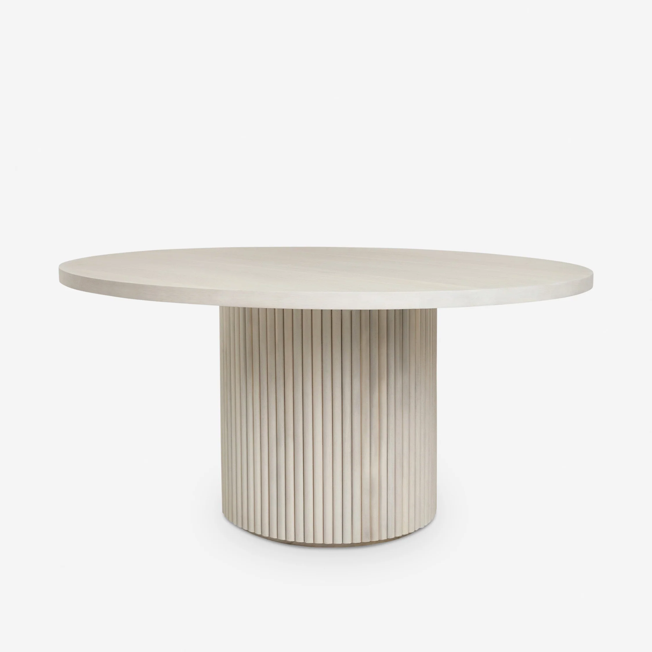 Modern Design Table White Indoor Furniture Round Regular Solid Wooden Dining Tables