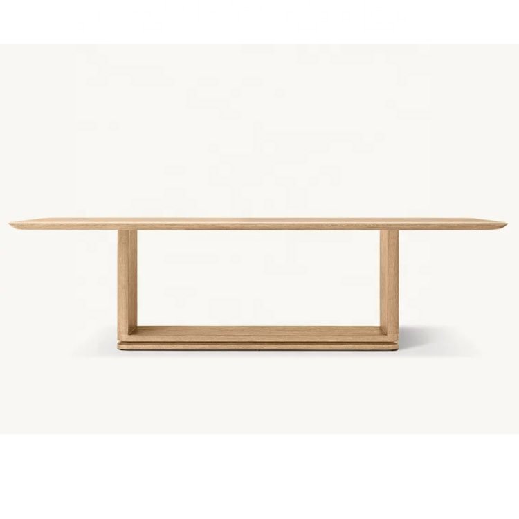 High quality factory direct sales French minimalist oak rectangular dining table