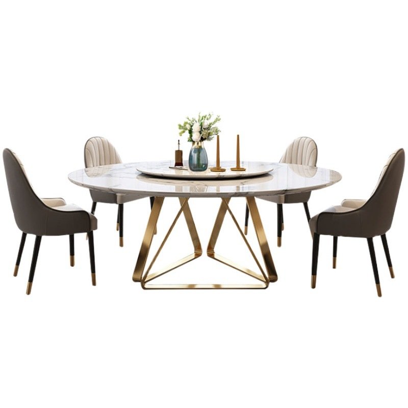 Small apartment modern simple round creative minimalist designer marble dining table
