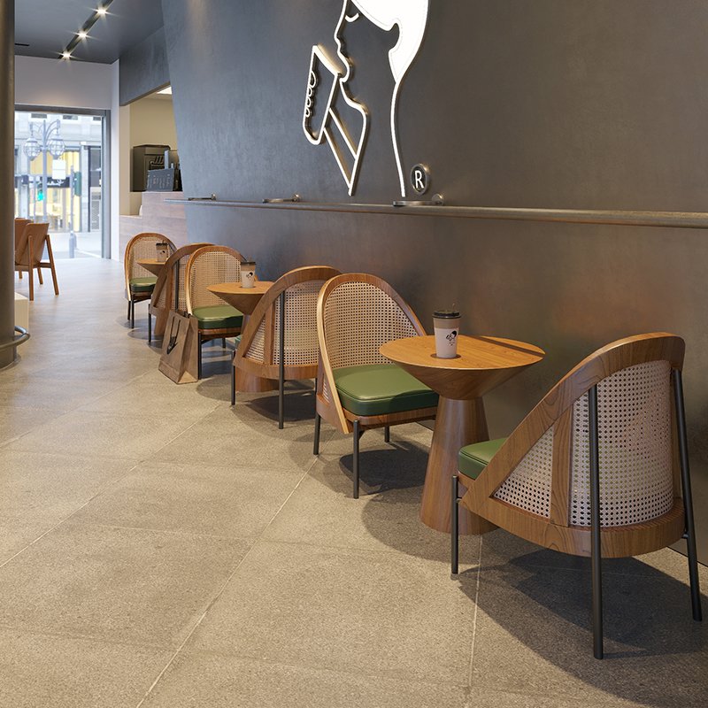Nordic style milk tea cafe wooden table and chair set restaurant furniture wooden dining table and chair set coffee table set
