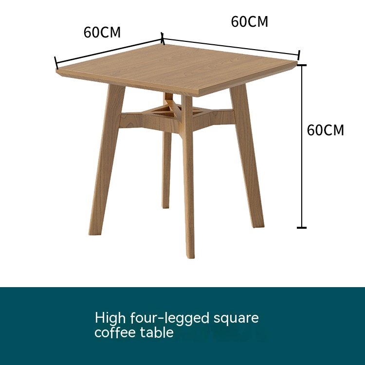 Nordic style milk tea cafe wooden table and chair set restaurant furniture wooden dining table and chair set coffee table set