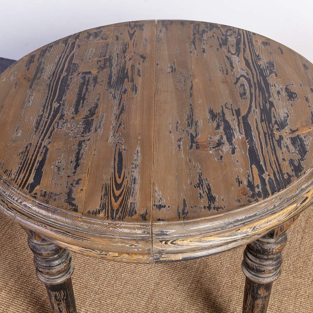 european style reclaimed rustic wooden dining table