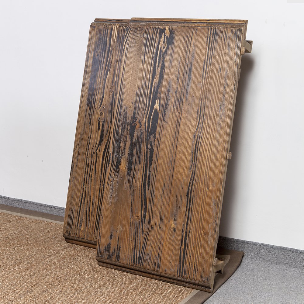 european style reclaimed rustic wooden dining table