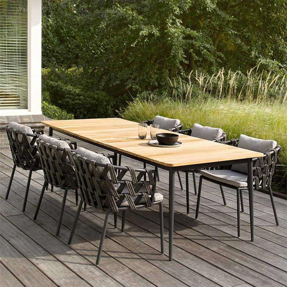 Italian Design Royal Classic Cafe Marble Dining Table Sets Luxury Modern Style Outdoor Dining Room Furniture