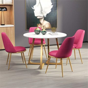 Design Stainless Popular Brass Shinny Steel Wholesale luxury Top Gold Bar restaurant Dining tables