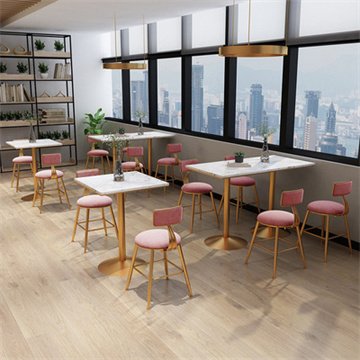 Design Stainless Popular Brass Shinny Steel Wholesale luxury Top Gold Bar restaurant Dining tables