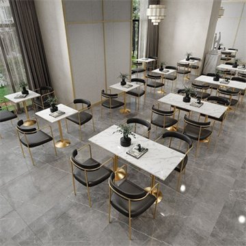 Design Stainless Popular Brass Shinny Steel Wholesale luxury Top Gold Bar restaurant Dining tables