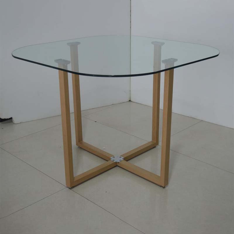Modern space saving round dining room 4 chairs stainless steel dining table and chair sets