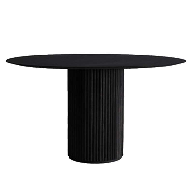 Wholesale Simple Round Coffee Table Modern Wooden Dining Table Set 3 or 6 Seater Dining Room Furniture Solid Wood 3 Seats