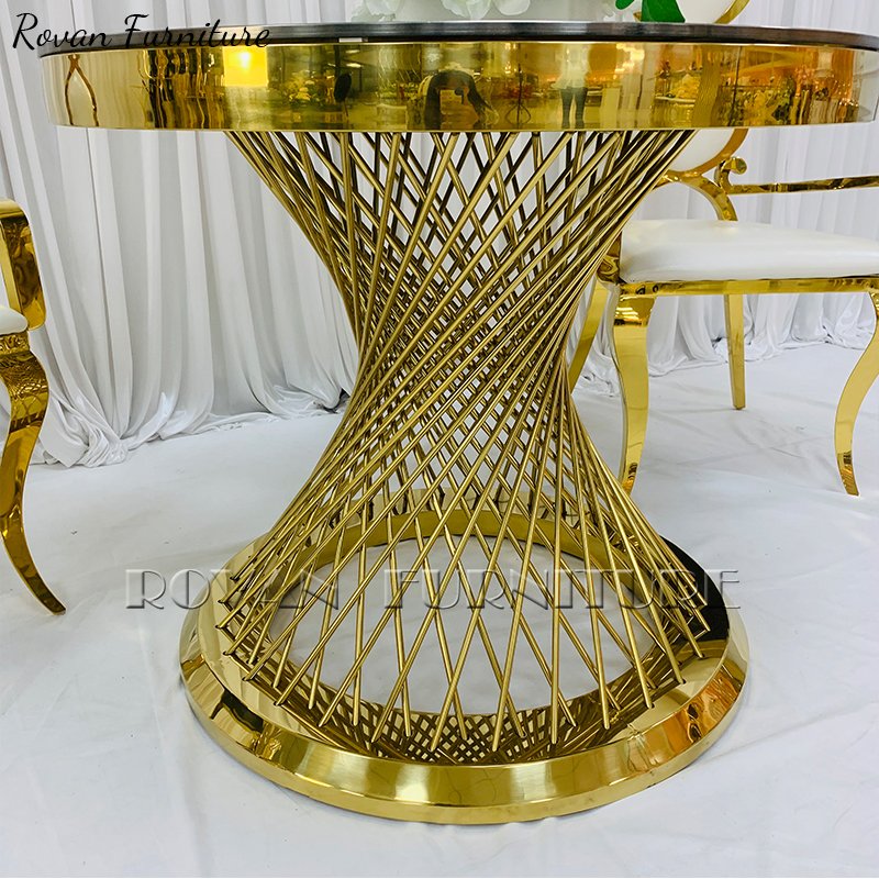 New design cheap white different sizes mesh table leg stainless steel dining or cake tables for wedding event used