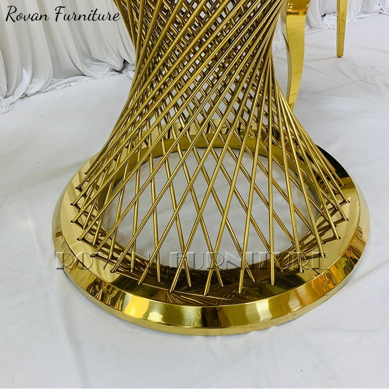 New design cheap white different sizes mesh table leg stainless steel dining or cake tables for wedding event used