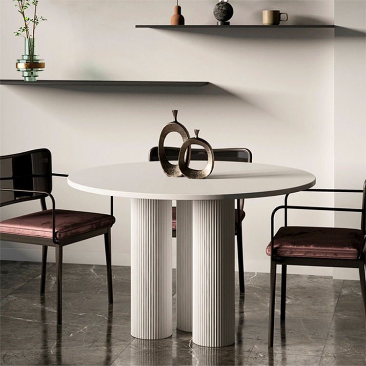 Contempo high quality modern dining room small reclaimed black solid wood round dining tables