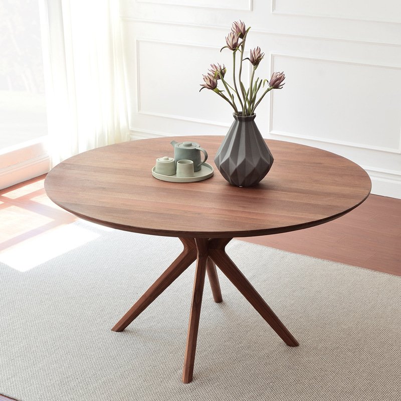 Crossroads 47" Round Wood Dining Table Nordic ash solid wood round home dining leisure office table and chair