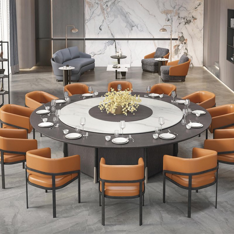YF Wholesale Dinner Table Set Round Marble Dining Table Home Use Furniture Dining Table Set
