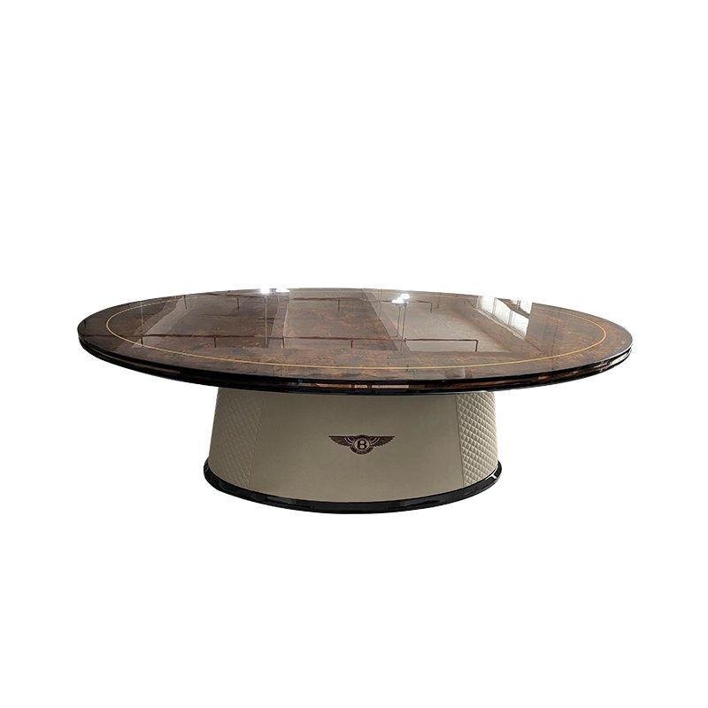 Luxury Living furniture manufacture restaurant table walnut solid wood luxury dining table with chair set