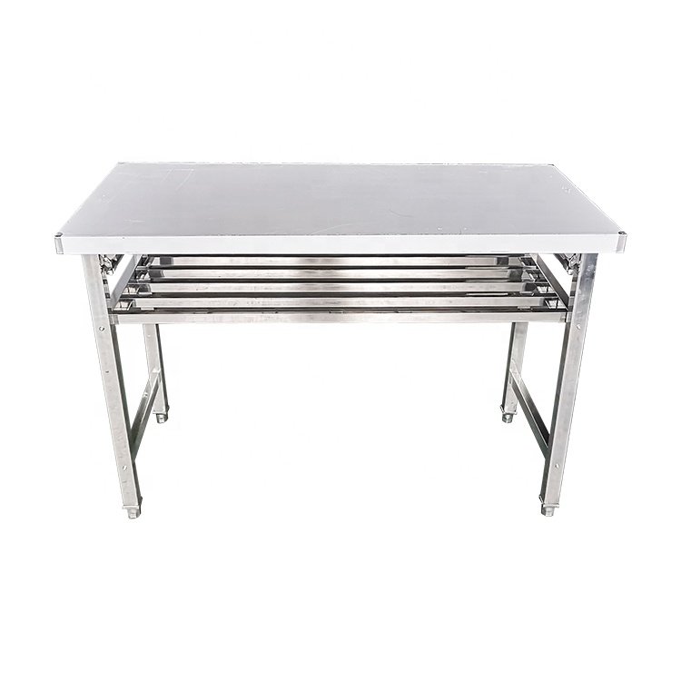 Gobbea portable table stainless steel foldable working table for camping