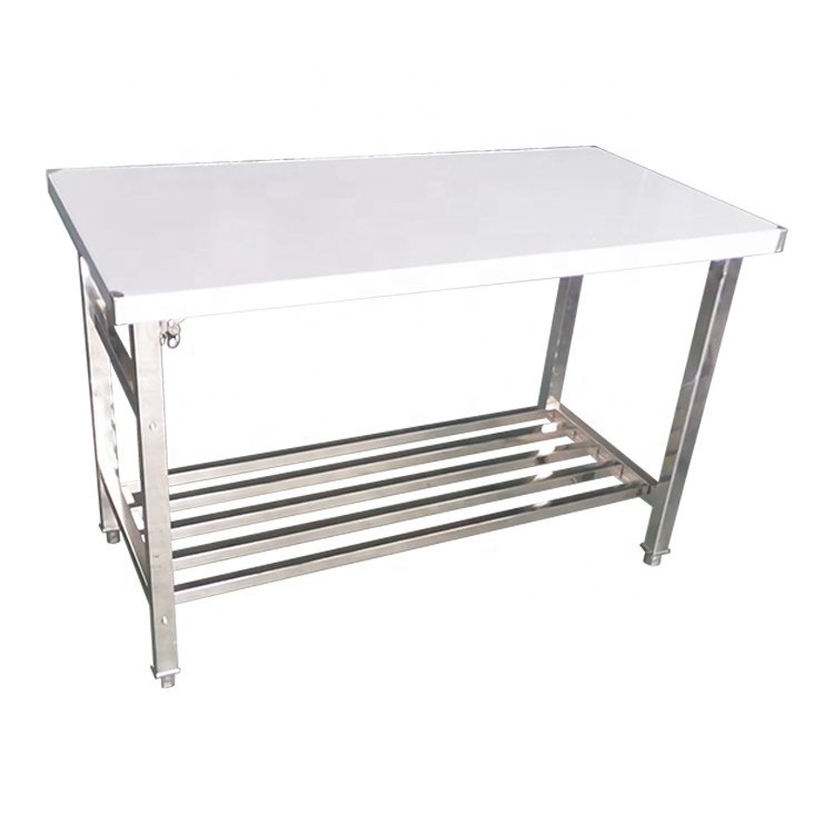 Gobbea portable table stainless steel foldable working table for camping