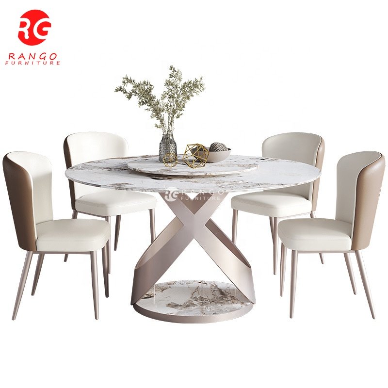 luxury marble dining table dining room sets home furniture dinning table with 6 8 10 dining chairs esstisch set