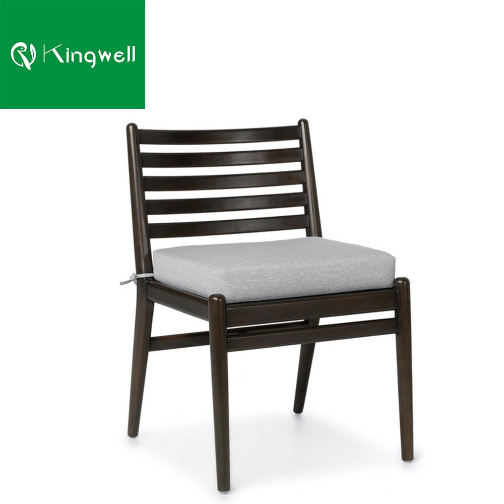 Modern All Weather Outdoor Aluminum Furniture Dinning Chair Set Garden Metal Dining Black Table And 6 Chairs Set With Cushions