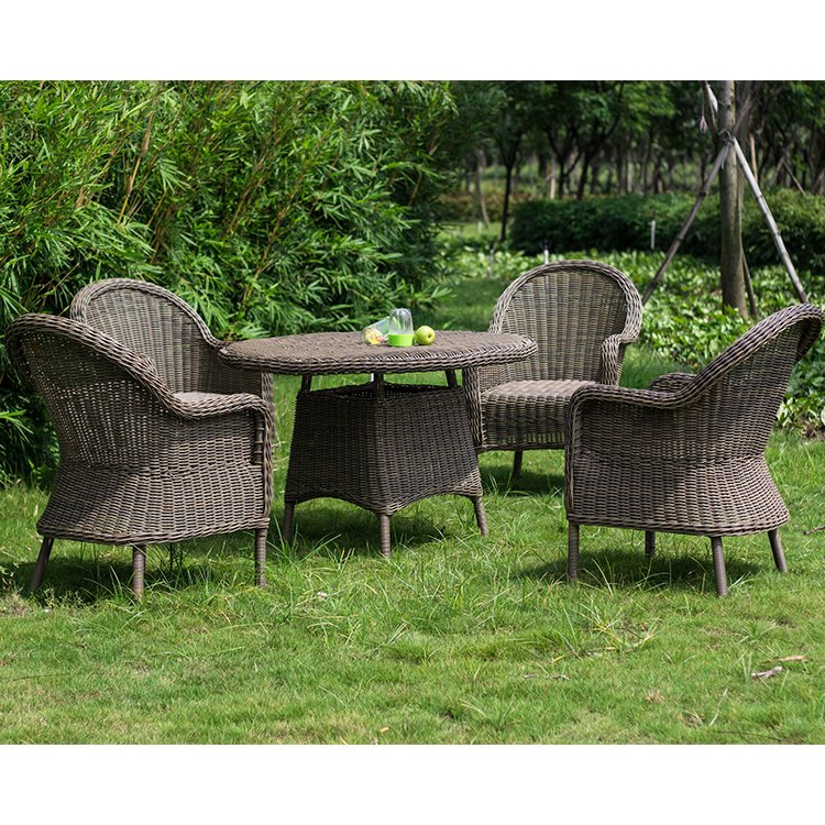 Hot Sale Modern restaurant rattan dinning table and chair Rattan weaving