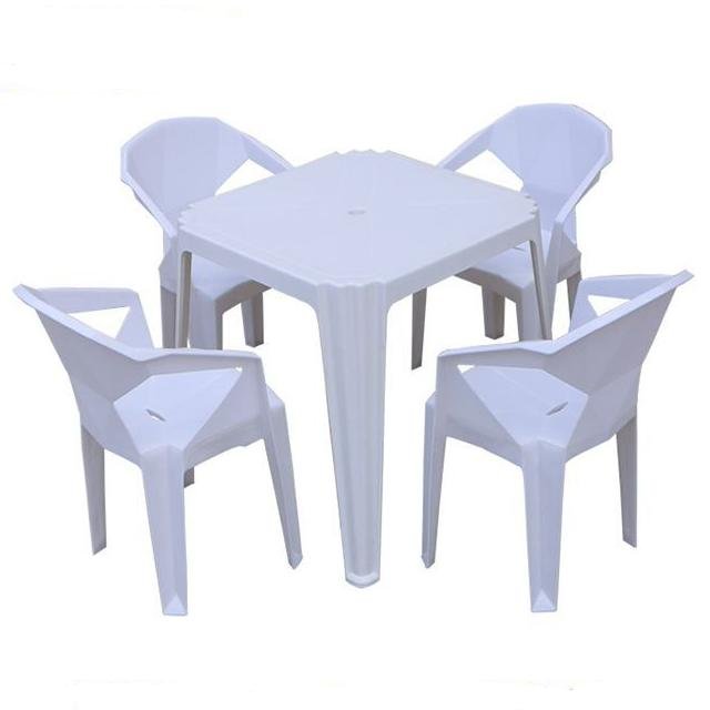 Cheaper plastic dining tables popular outdoor food stall table modern installation-free plastic table