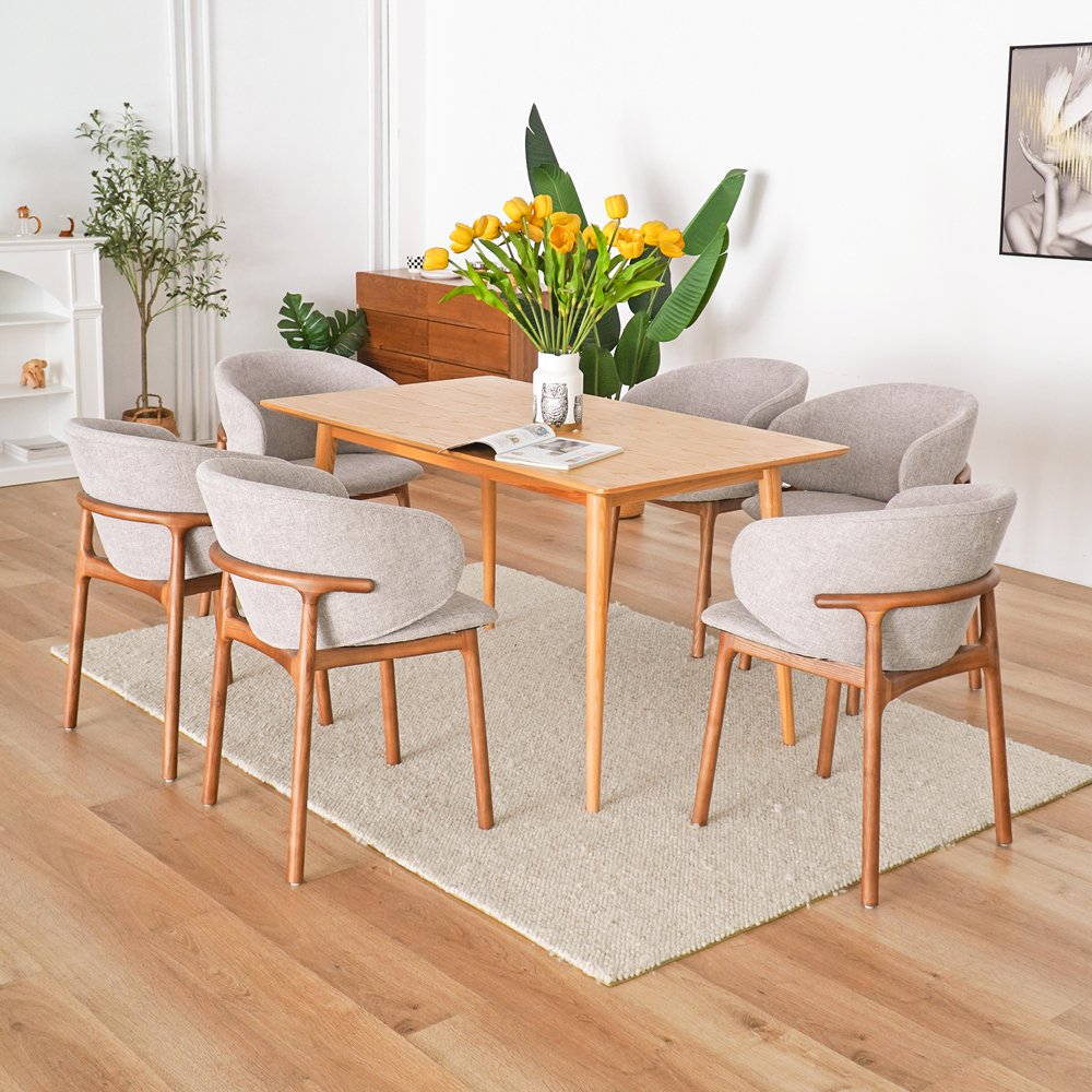 New Modern Luxury Restaurant Furniture Plate Wood Chair Cafe Hotel Solid Wooden dining table And Chairs Set dining Room