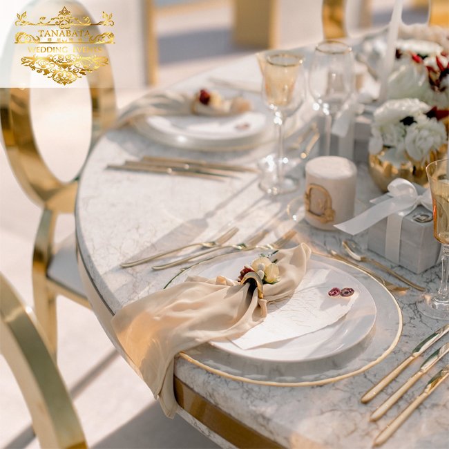 Wedding luxury french style furniture mdf white royal dining table