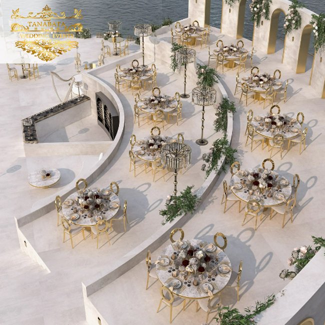 Wedding luxury french style furniture mdf white royal dining table