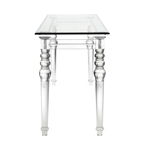 Designer Light Dining Table Luxury Simple Style Modern 6 Seater Wedding Rectangle Acrylic Home Furniture The Dining Room