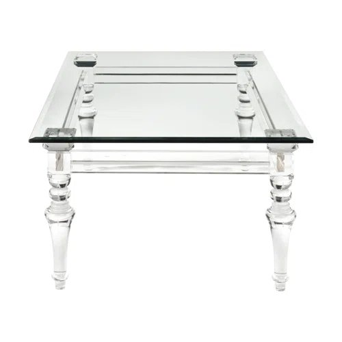Designer Light Dining Table Luxury Simple Style Modern 6 Seater Wedding Rectangle Acrylic Home Furniture The Dining Room