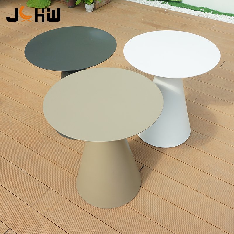 Factory wholesale outdoor garden furniture cafe patio 2-4 people aluminum round dining table
