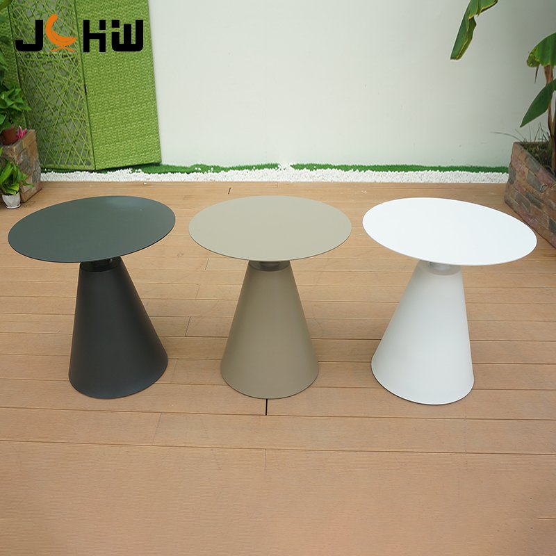 Factory wholesale outdoor garden furniture cafe patio 2-4 people aluminum round dining table