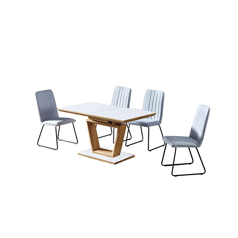 Restaurant Furniture Metal Dining Room Set Dining Table Set MDF Dining Table With 6 Chairs For Home
