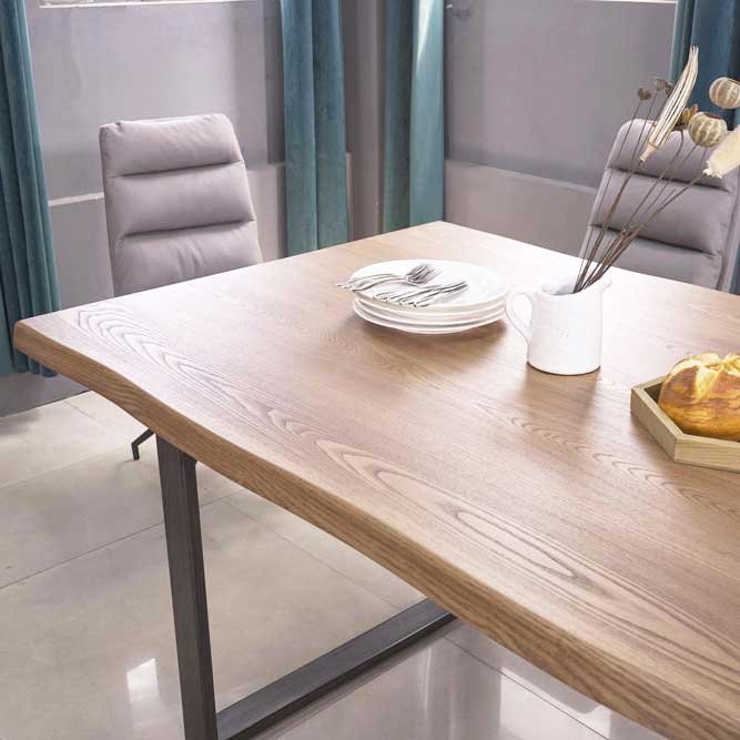 Wood Table Furniture Frame Live Edge Dinning Table Set Wooden and Metal Building Adjustable Luxury Minimalist Office Dining Room