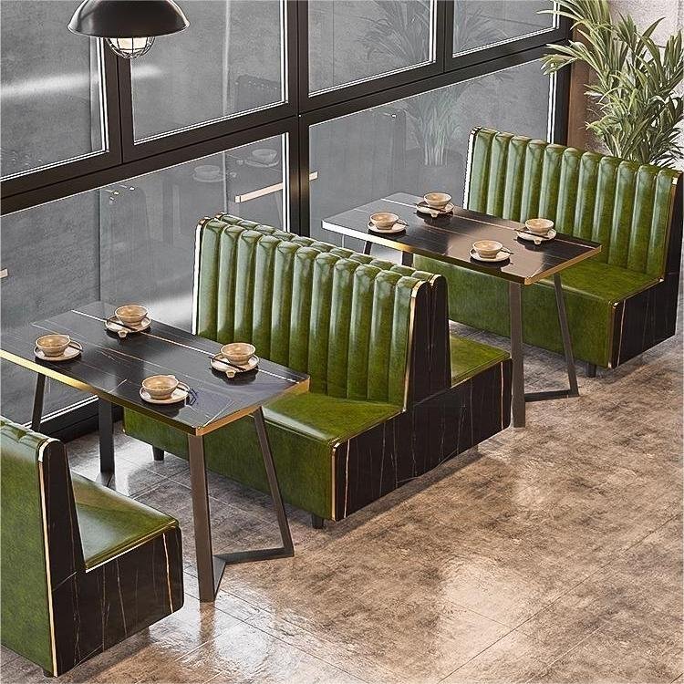 Commercial Pub hookah lounge restaurant booth sofa and restaurant table chairs set