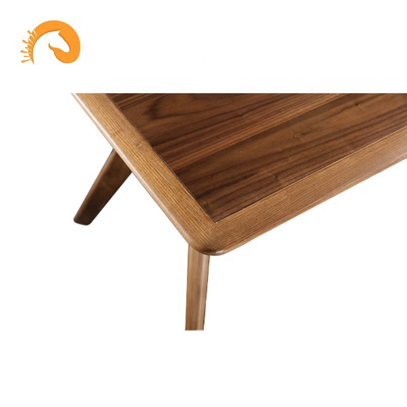 2020 Wooden Dining Table Oak Solid Long White Room Square New Design Furniture Modern Restaurant Dining Tables