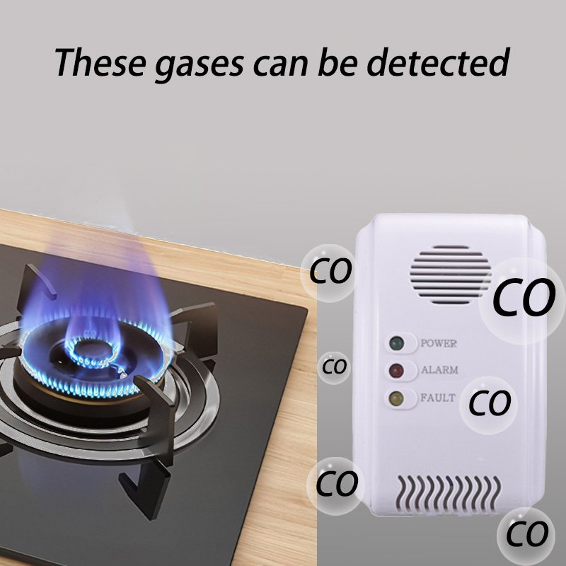 WEAJA Wall-Mounted Household Methane Combustible Gas Detector Alarm System