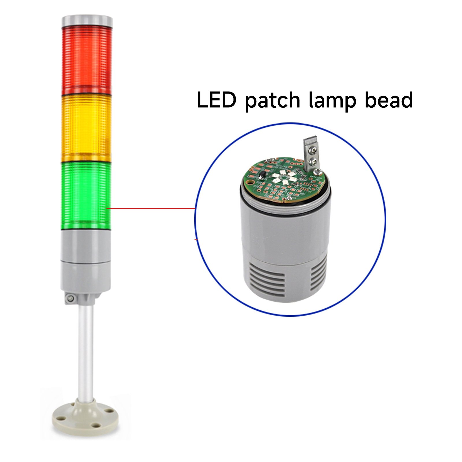 YASONG 3-Tier LED Truck forklift Warning Light Flash Red Green Yellow Customized Voltage DC12V/24V/220V no sound alarm system