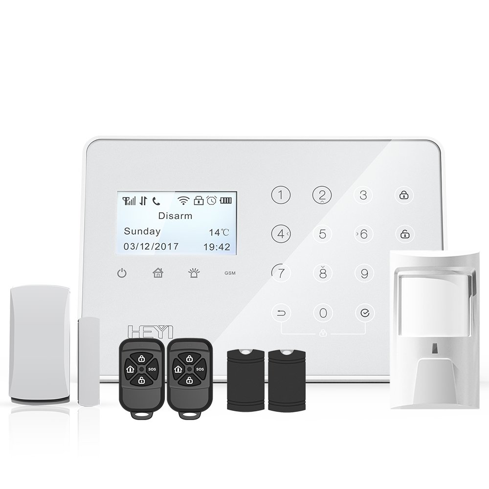 New Home Long-range Wireless wifi GSM Burglar Alarm Wired security alarm system with APP control anti hacker SIA CID compatible